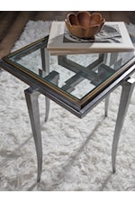 Artistica Huxley Two-Tone Metal and Glass Drink Table