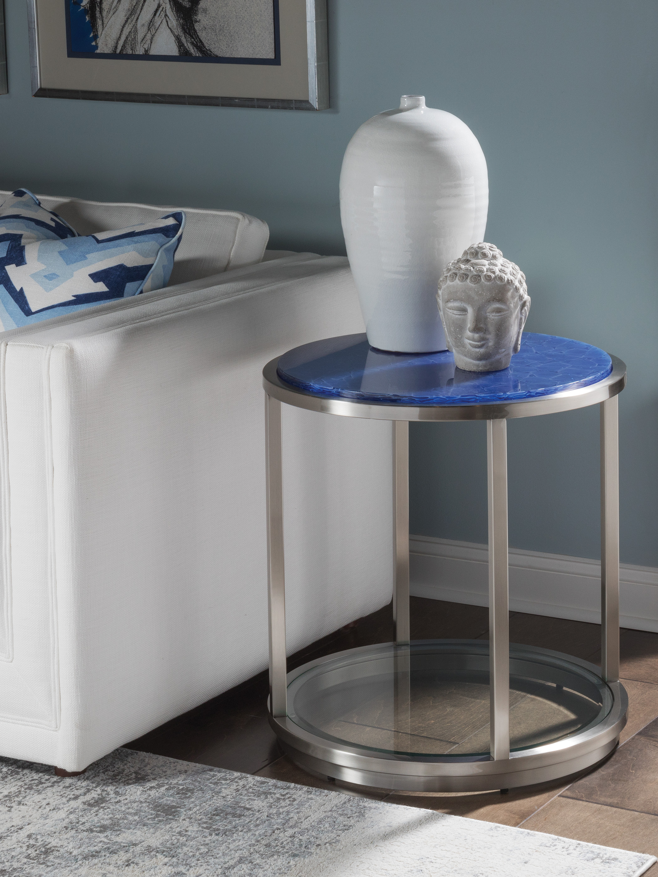Artistica Ultramarine Round End Table