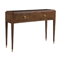 Transitional 2-Drawer Walnut Console Table