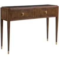 Transitional 2-Drawer Walnut Console Table