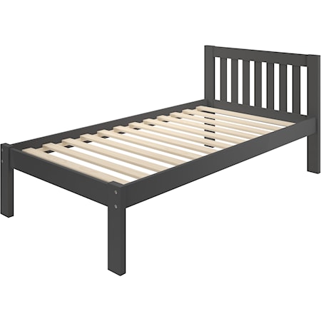 Mission Style Twin Bed - Gray