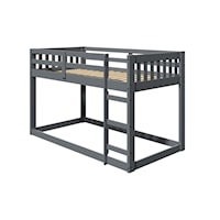 Mission Style Low Bunk Bed - Gray