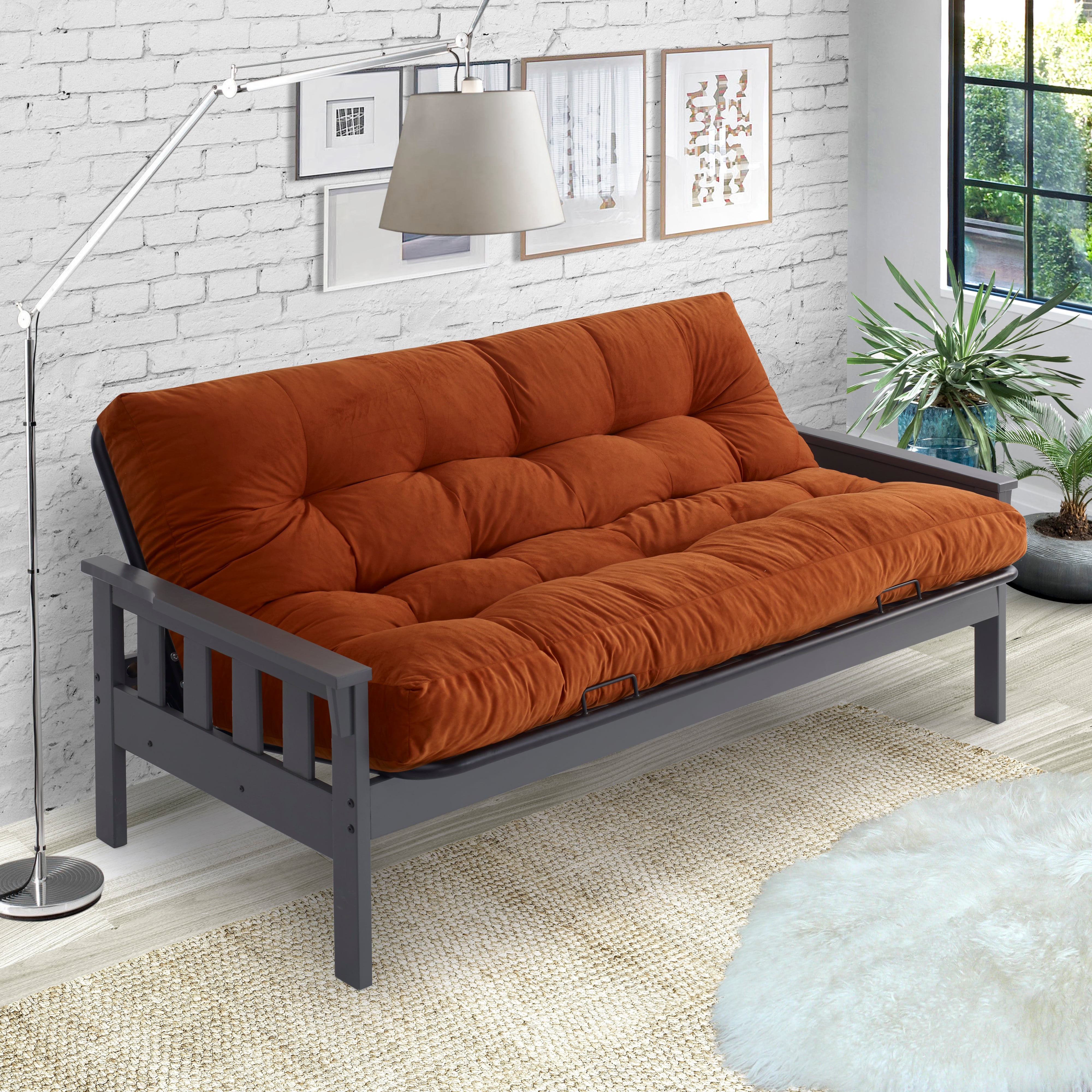 Canal House F33G Contemporary Futon with ButtonTufting Westrich