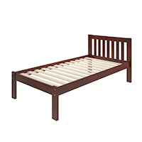 Mission Style Twin Bed - Chocolate