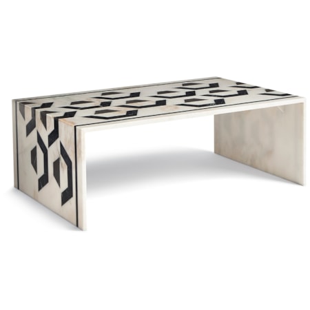 Marble Inlay Cocktail Table