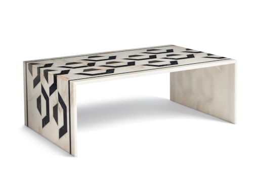 Marble Inlay Cocktail Table
