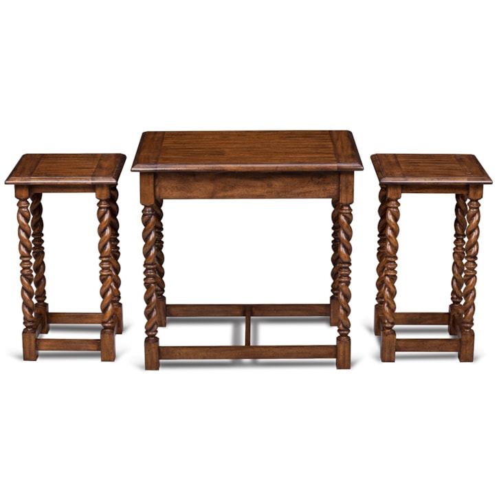 Maitland-Smith End/Side Tables Serpentine Nesting Tables