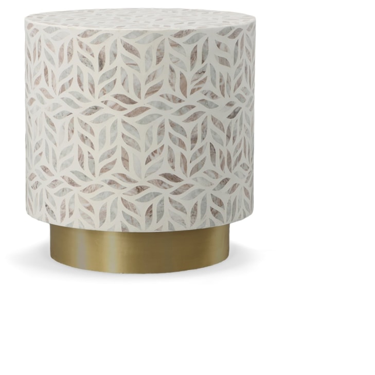 Maitland-Smith End/Side Tables Stone Inlay Side Table