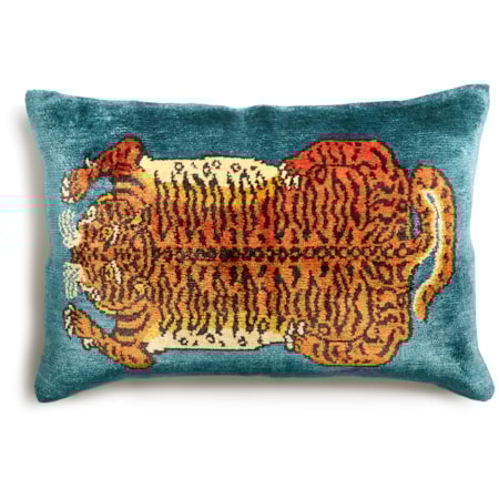 Cali's Cat Teal Pillow