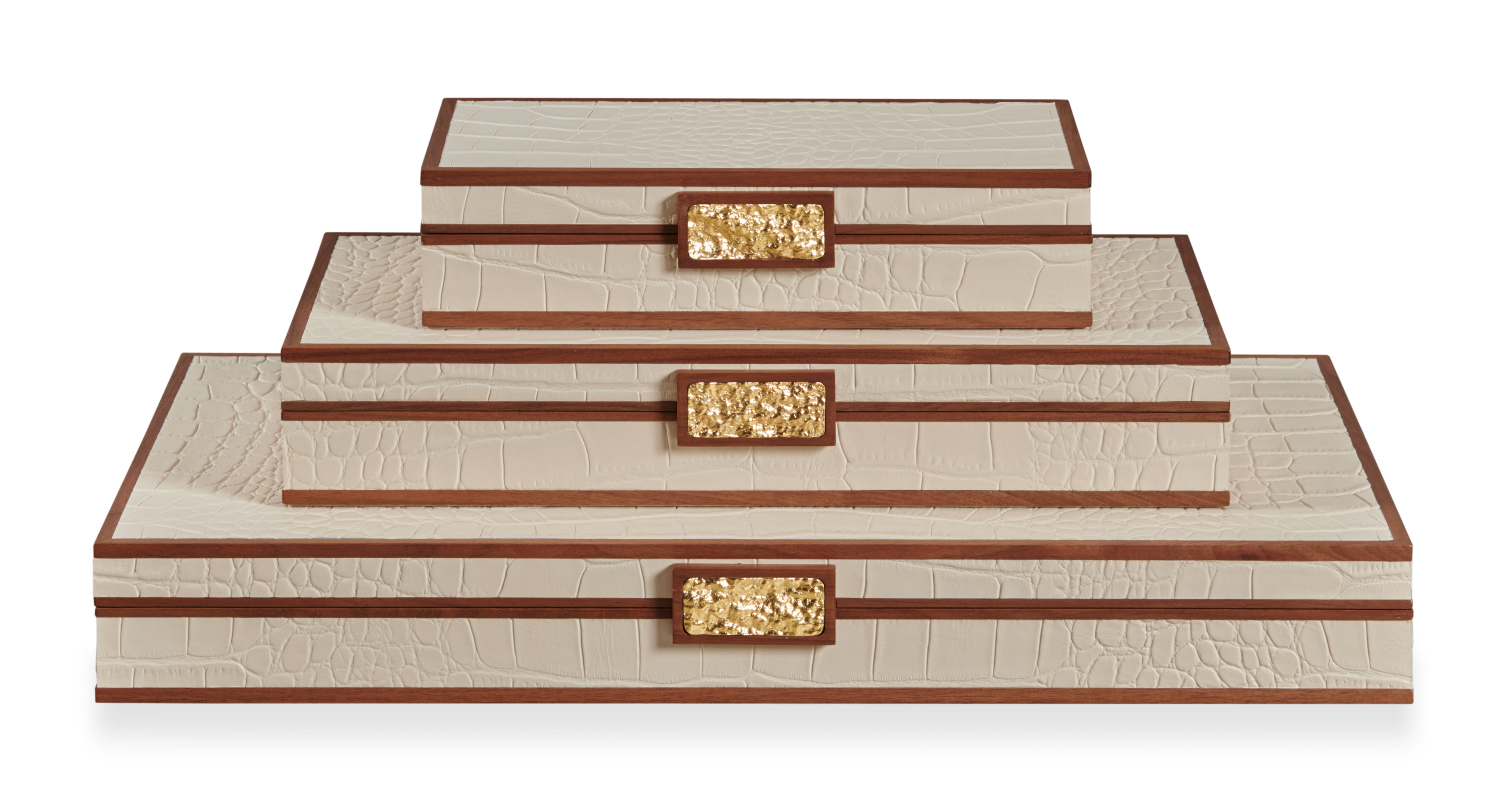 Cream Stacking Boxes