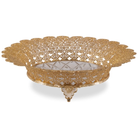 Carved Crystal Bowl