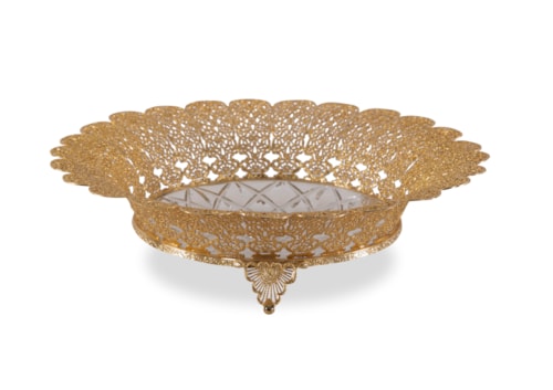 Carved Crystal Bowl