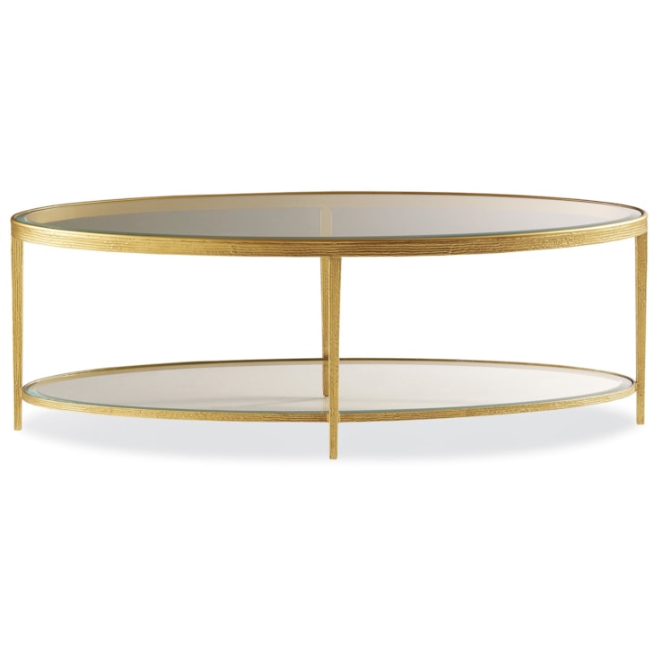 Maitland-Smith End/Side Tables Jinx Brass Oval Cocktail Table