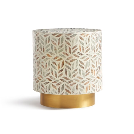Stone Inlay Side Table