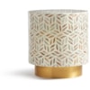 Maitland-Smith End/Side Tables Stone Inlay Side Table