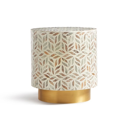 Stone Inlay Side Table