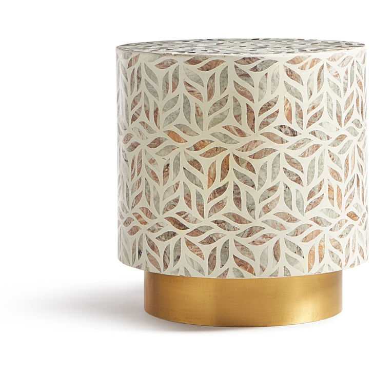 Maitland-Smith End/Side Tables Stone Inlay Side Table