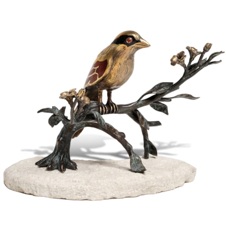 Brass Magpie Sculpture