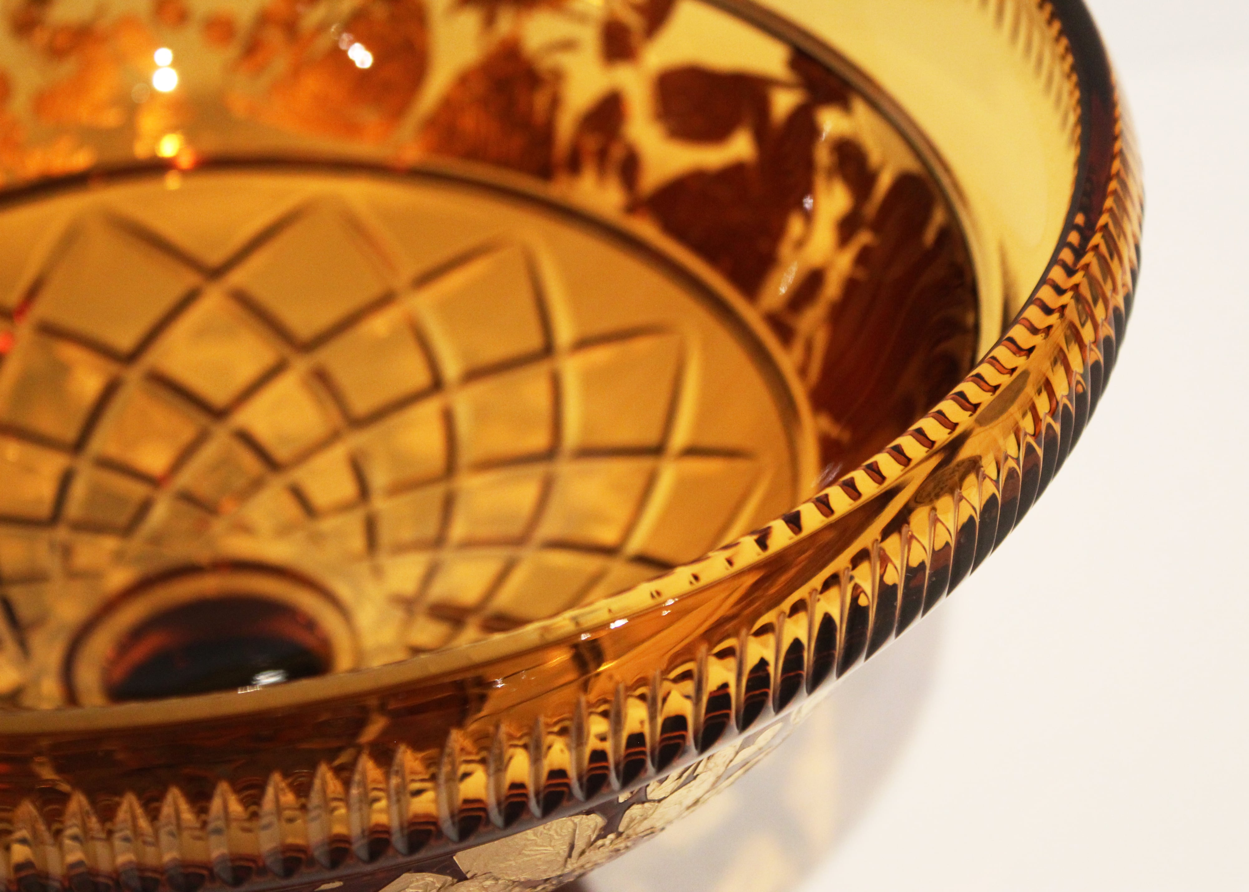 Handcarved Crystal Bowl