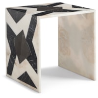 Marble Inlay Side Table