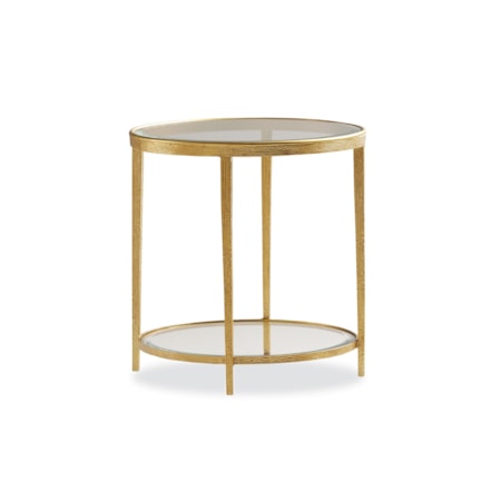 Jinx Brass Round Side Table