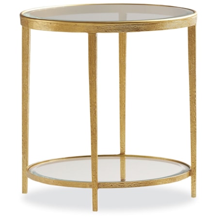 Jinx Brass Round Side Table
