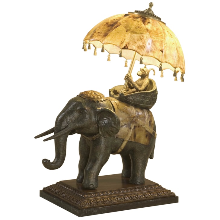 Maitland-Smith Lighting Elephant Ride Table Lamp