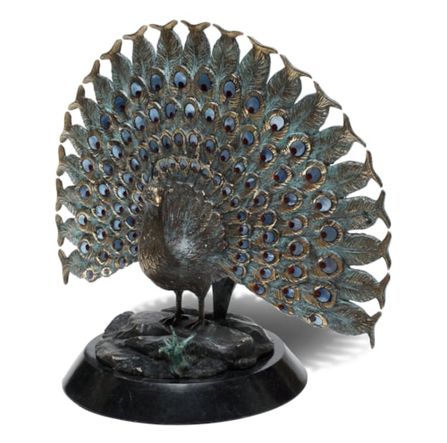 Puffed Peacock Sculpture