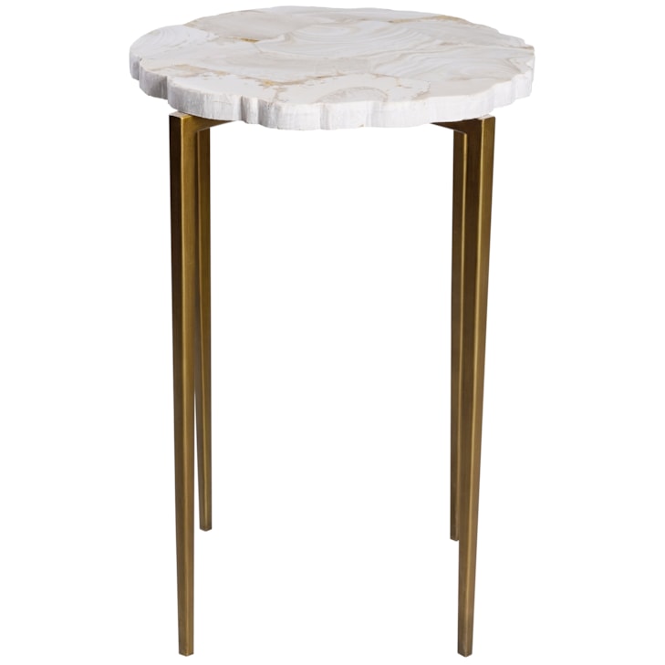 Maitland-Smith End/Side Tables Fossil Top Accent Table