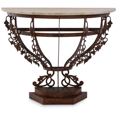 Venetian Demilune Console