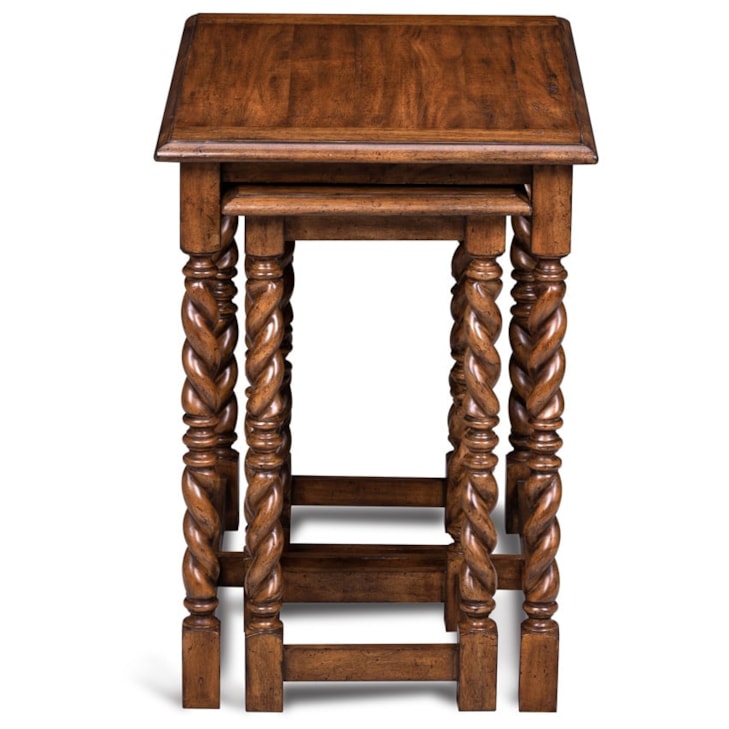 Maitland-Smith End/Side Tables Serpentine Nesting Tables