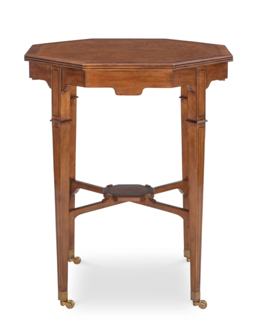 Traditional Side Table with Marquetry Inlay