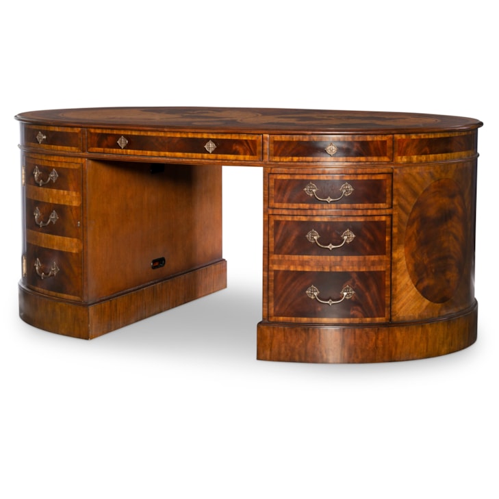 Maitland-Smith Desks Map Partner's Oval Desk