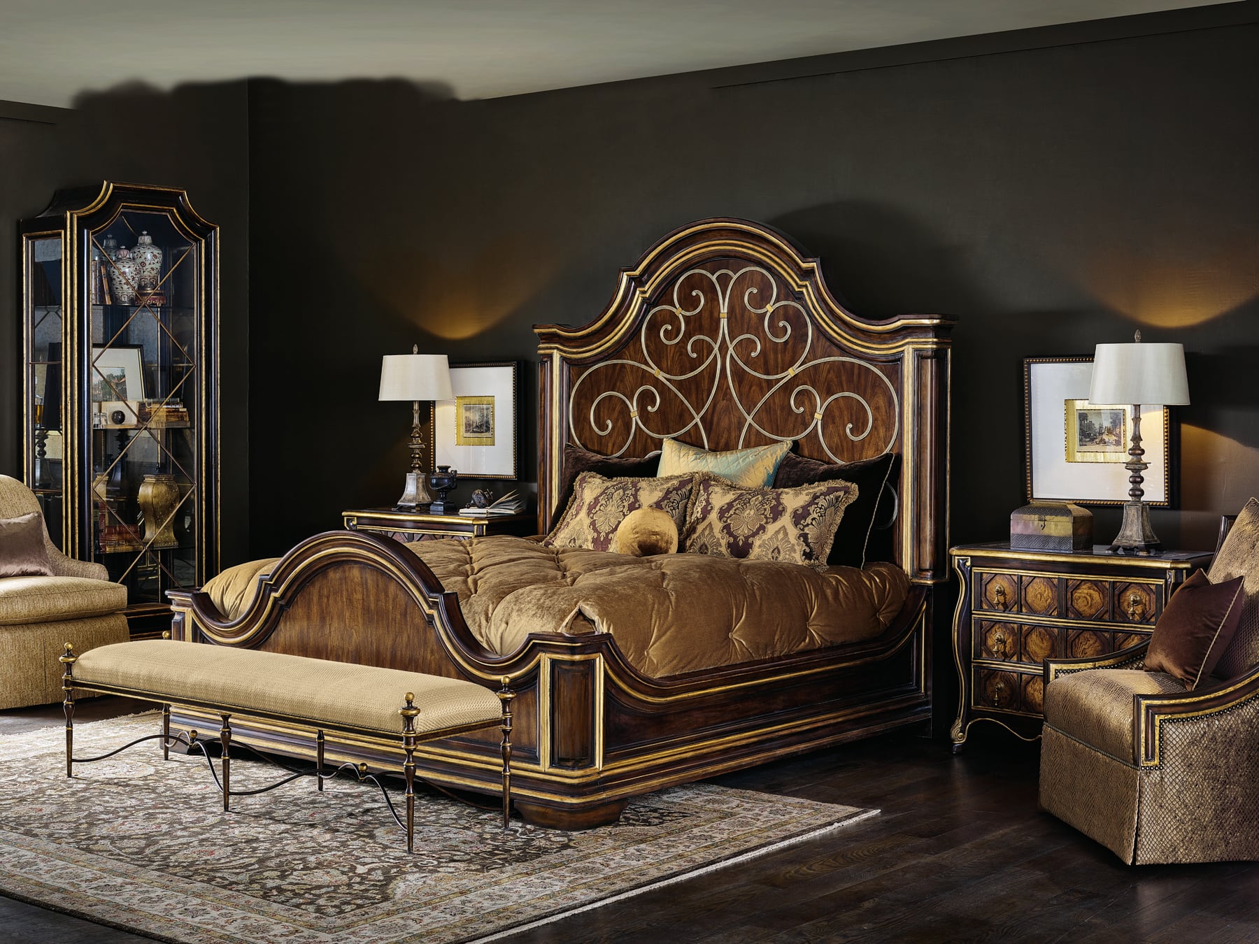 Maitland-Smith Beds Majorca King Panel Bed
