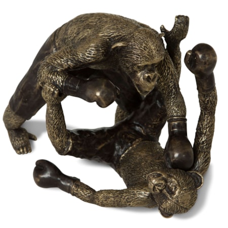 Brass Sparring Chimpanzees