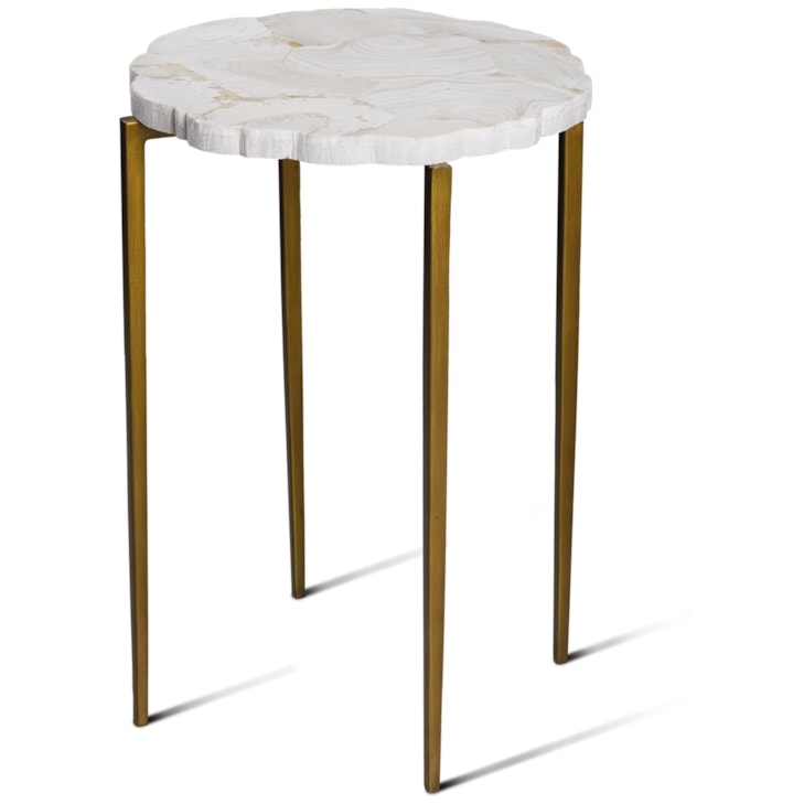 Maitland-Smith End/Side Tables Fossil Top Accent Table