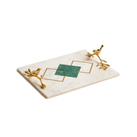 Green Marble Inlay Tray
