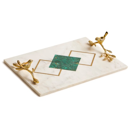 Green Marble Inlay Tray