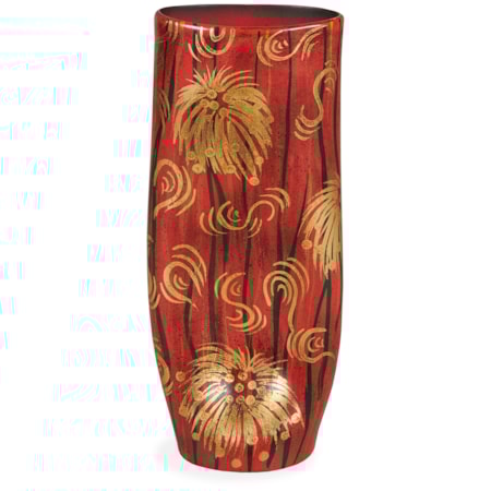 Floral Gold Leaf Vase