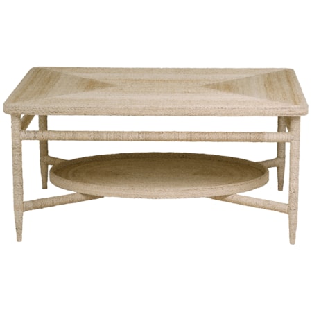 Galleried Abaca Cocktail Table