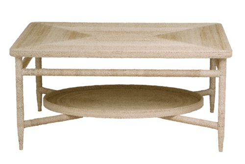 Galleried Abaca Cocktail Table