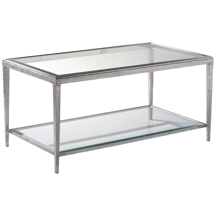 Maitland-Smith End/Side Tables Jinx Nickel Rectangle Cocktail Table