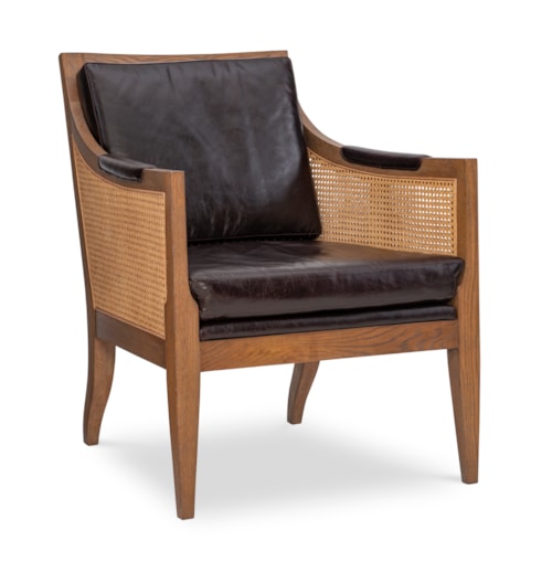 Global Accent Chair with Upholstered Back and Seat