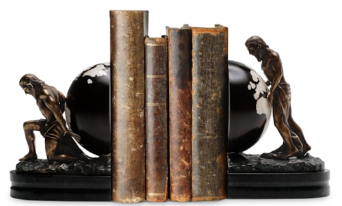 Atlas Globe Bookends
