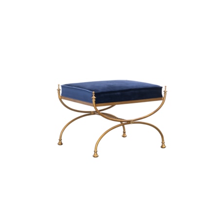 Royal Blue Courtly Bench