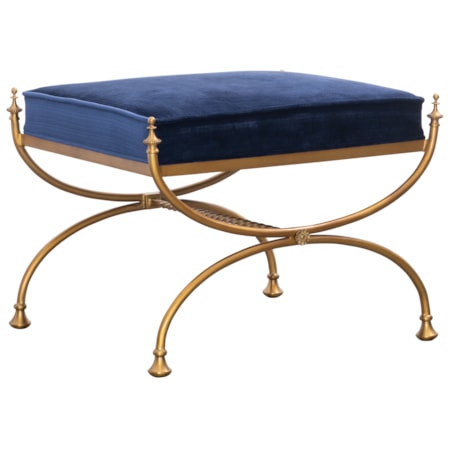Royal Blue Courtly Bench