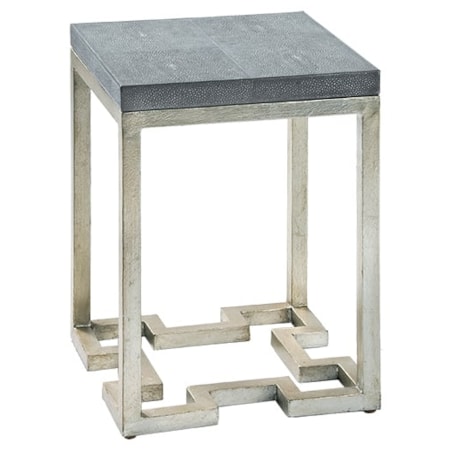 Geometric Charcoal Accent Table