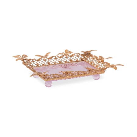 Pink Carved Butterfly Tray