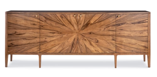 Mid-Century Modern Paldao Wood Credenza with Wire Management