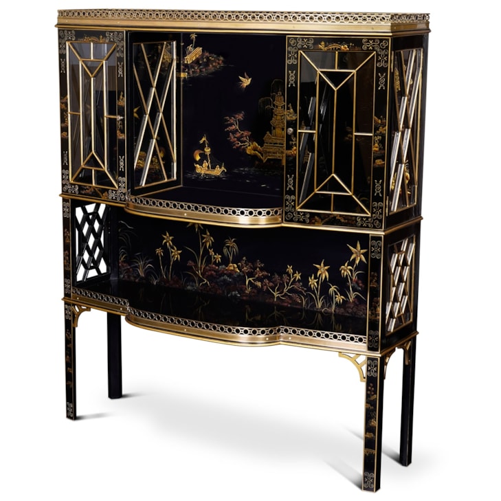 Maitland-Smith Consoles & Credenzas Chinoiserie Bar Cabinet